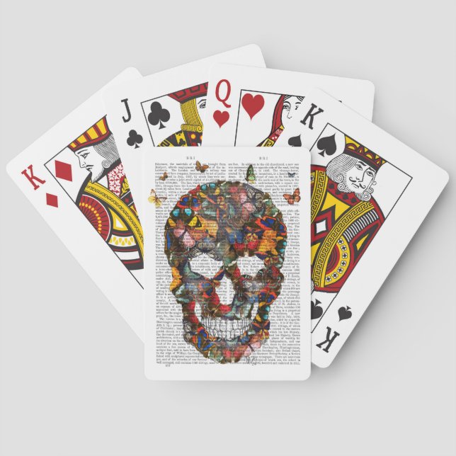 Butterfly Skull Spielkarten (Rückseite)