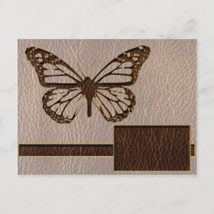 Butterfly Soft mit Leder-Look Postkarte
