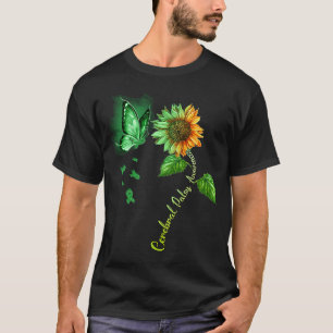 Butterfly Sonnenblume Cerebral Palsy Bewusstsein T-Shirt