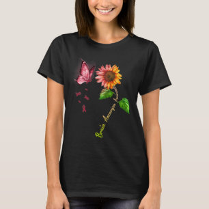 Butterfly Sonnenblume Gehirn Aneurysm Bewusstsein T-Shirt