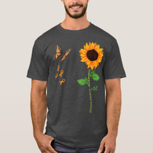 Butterfly Sonnenblume Hirnkrebs Bewusstsein Chemo T-Shirt