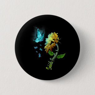 Butterfly Sonnenblume Suizidprävention Bewusstsein Button