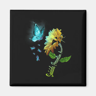 Butterfly Sonnenblume Suizidprävention Bewusstsein Magnet