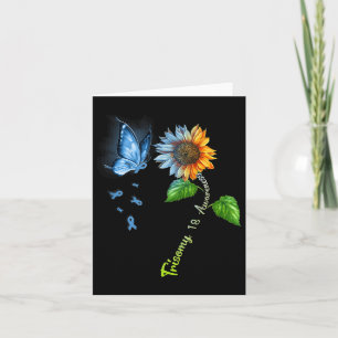 Butterfly Sonnenblume Trisomy 18 Bewusstsein Karte