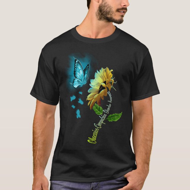 Butterfly Sonnenblume Zwangsstörung T-Shirt (Vorderseite)