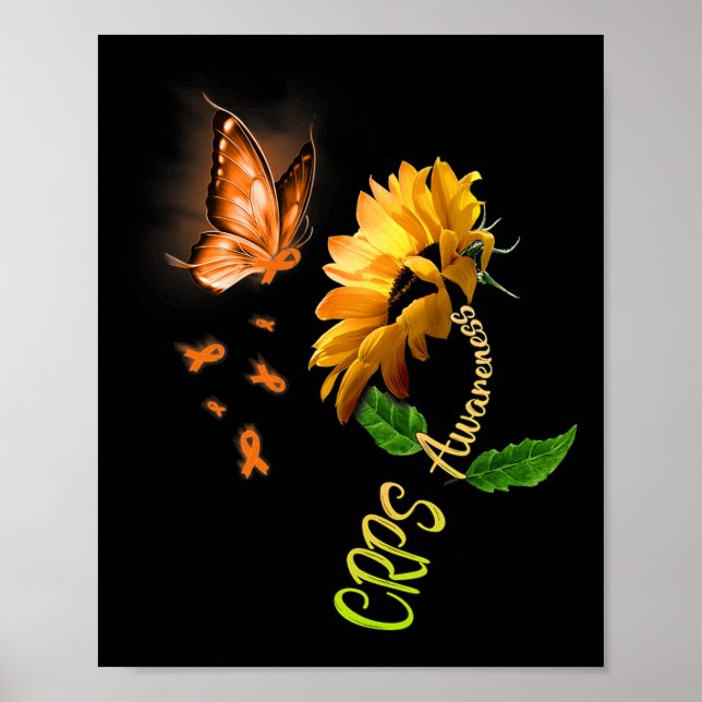 Butterfly Sonnenblumen Crps Bewusstsein Poster (Vorne)