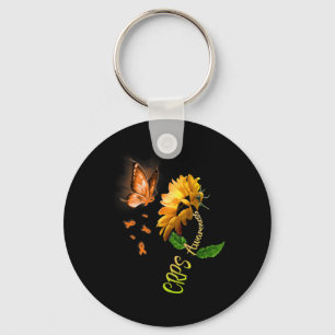 Butterfly Sonnenblumen Crps Bewusstsein Schlüsselanhänger