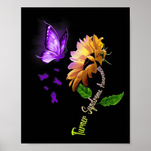 Butterfly Sonnenblumen-Turner-Syndrom Bewusstsein Poster