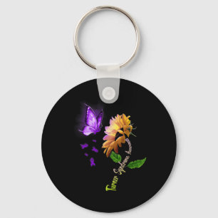 Butterfly Sonnenblumen-Turner-Syndrom Bewusstsein Schlüsselanhänger