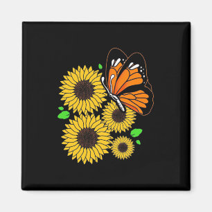 Butterfly Sonnenblumengarten Magnet