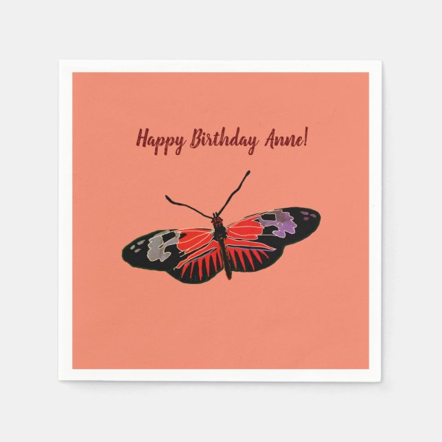 Butterfly Spring Art Serviette (Vorderseite)