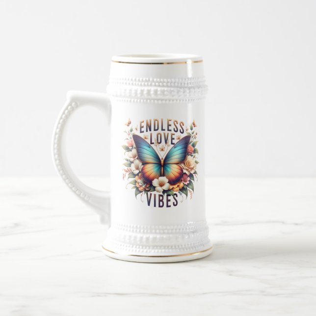 Butterfly Spring Sublimation-96281 Bierglas (Links)