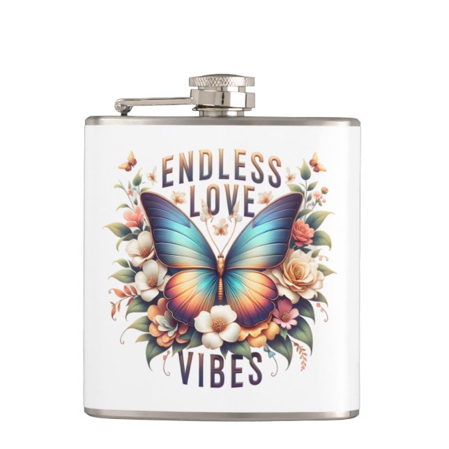 Butterfly Spring Sublimation-96281 Flachmann (Vorderseite)