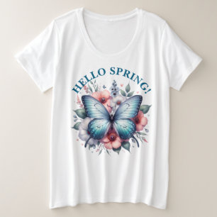 Butterfly Spring Sublimation-96282 Große Größe T-Shirt
