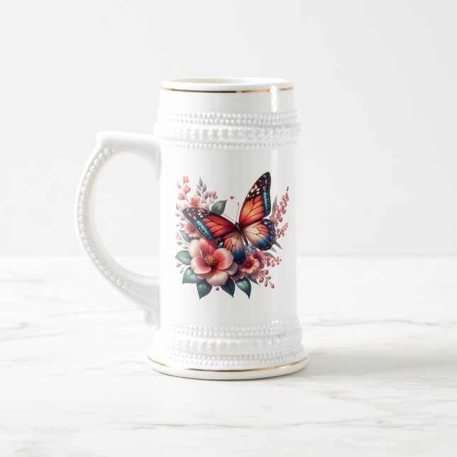 Butterfly Spring Sublimation-96284 Bierglas (Links)