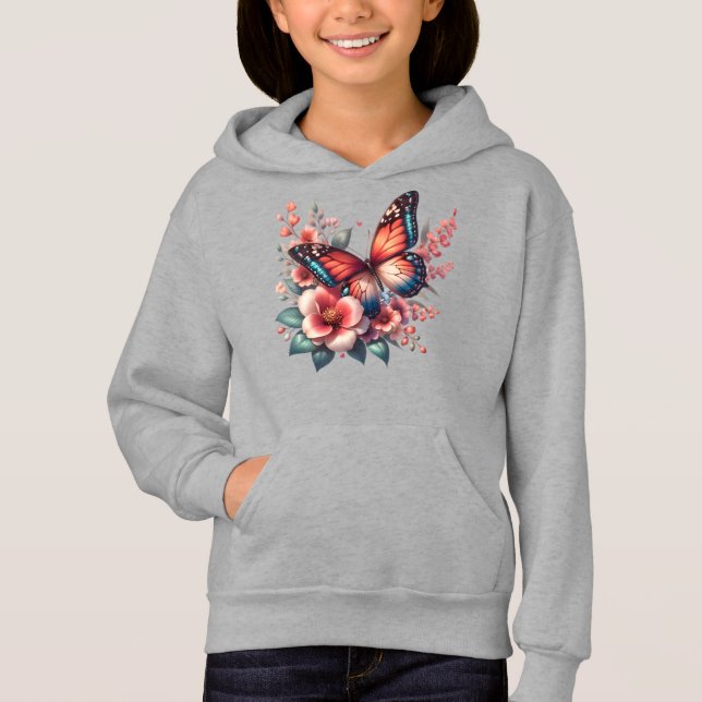 Butterfly Spring Sublimation-96284 Hoodie (Vorderseite)