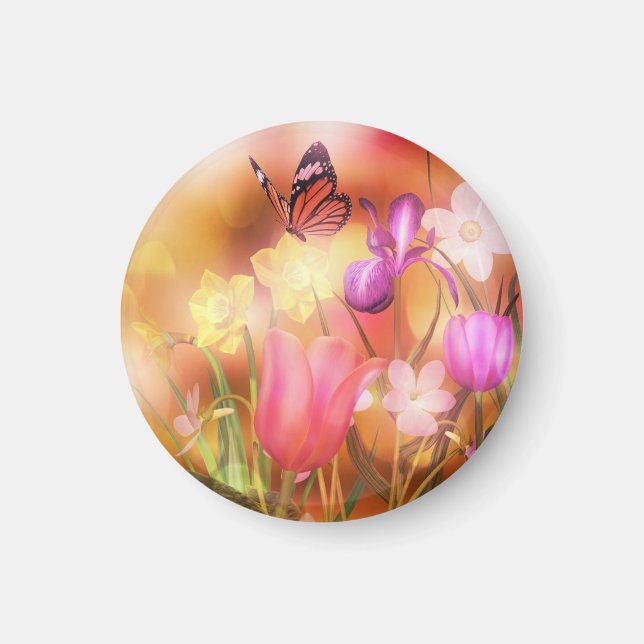 Butterfly Spring Sun Dance Magnet (Vorne)