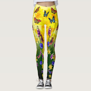 Butterfly Springtime-Blume Leggings
