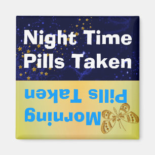 Butterfly & Stars Medizin Erinnerung Magnet