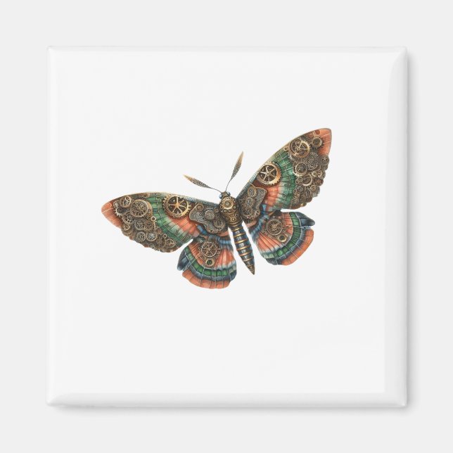Butterfly Steampunk Magnet (Vorne)