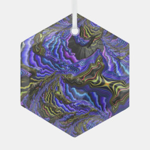 Butterfly Stew Farbiges Fraktal Landschaft Abstrak Ornament Aus Glas