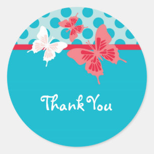 Butterfly-Stift Runder Aufkleber