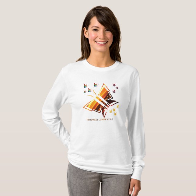 Butterfly-Stil T-Shirt (Vorne ganz)