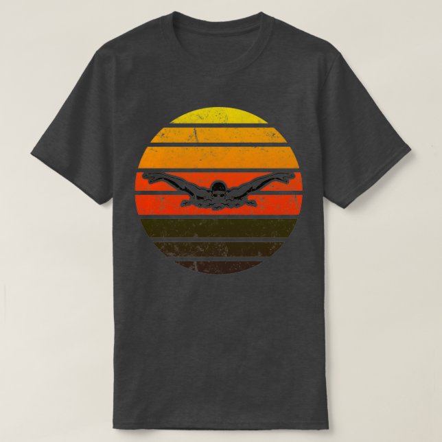Butterfly Stroke Swim Schwimmer T-Shirt (Design vorne)