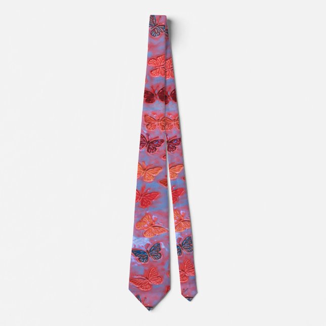 Butterfly Sunset Necktie Krawatte (Vorderseite)