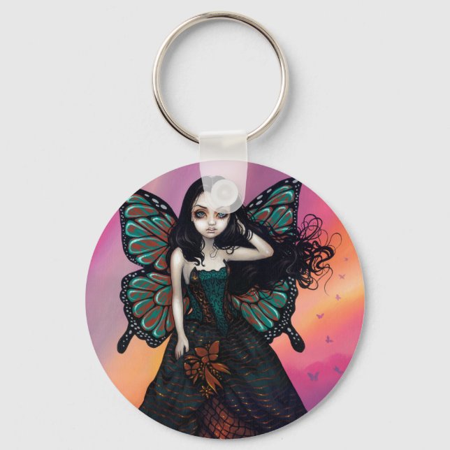 "Butterfly Sunset"-Schlüsselanhänger Schlüsselanhänger (Vorderseite)