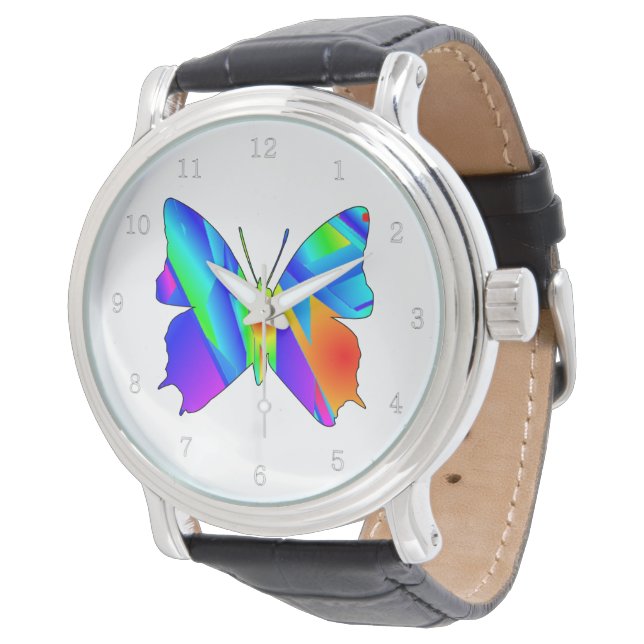 Butterfly Sunset Watch Armbanduhr (Schrägansicht)
