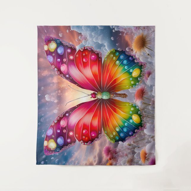 Butterfly Sunshine Wandteppich (Vorderseite)