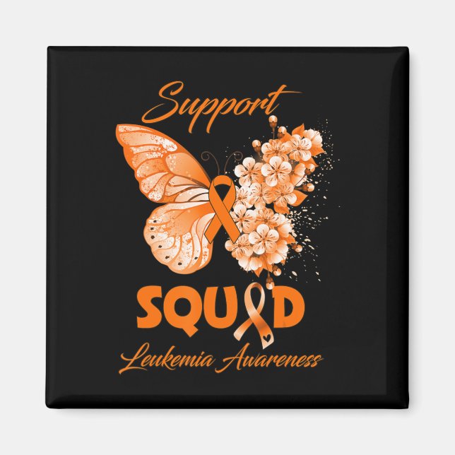 Butterfly Support Squad Leukämie Bewusstsein Magnet (Vorne)