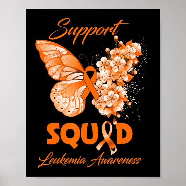 Butterfly Support Squad Leukämie Bewusstsein Poster (Vorne)