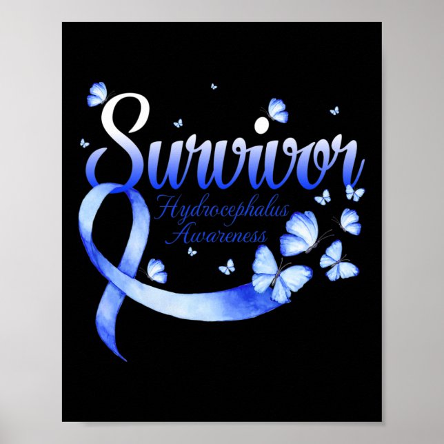 Butterfly Survivor Hydrocephalus Bewusstsein Poster (Vorne)