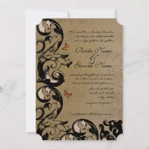 Butterfly Swirl Einladung zur Hochzeit