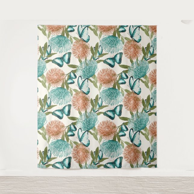 Butterfly Tapestry Blanket Wandteppich (Vorderseite)