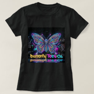 Butterfly Tees Co. Neon-Schmetterling-Shirt 004779