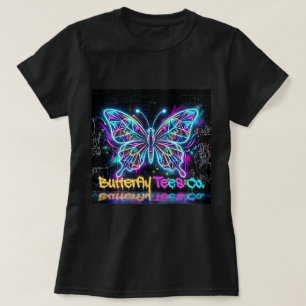 Butterfly Tees Co. Neon-Schmetterling-Shirt 004780