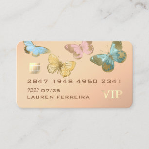 Butterfly Theme Credit Card Style Business Card Visitenkarte