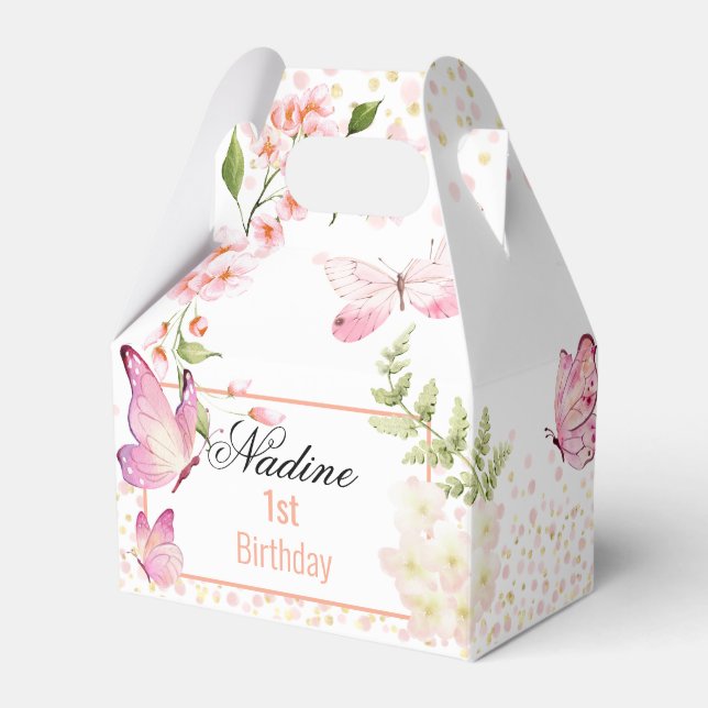 Butterfly Theme Gefallen Box Geschenkschachtel (Vorderseite)