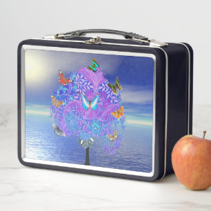 Butterfly Tree Metall Brotdose