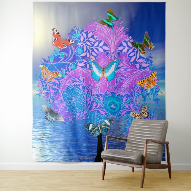 Butterfly Tree Tapestry Wandteppich (Beispiel)