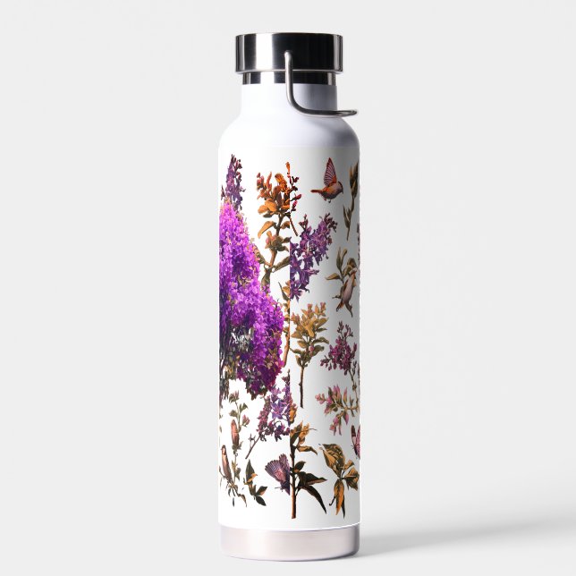 Butterfly Tree Water Flasche - Minimal floral (Links)