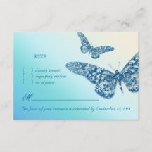 Butterfly UAWG Wedding Repcard Blue
