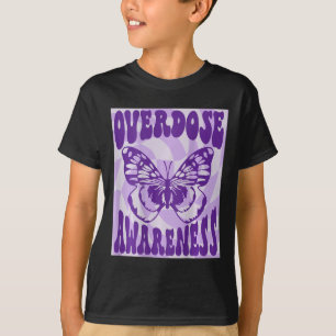 Butterfly Überdosierung Bewusstsein Lila Band T-Shirt