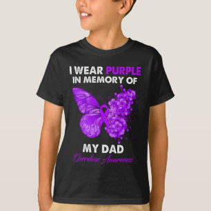 Butterfly-Überdosierungsbewusstsein, das ich Lila T-Shirt