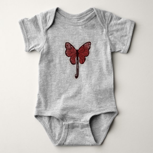 Butterfly Umbrett Fusion Baby Bodysuit Baby Strampler (Vorderseite)