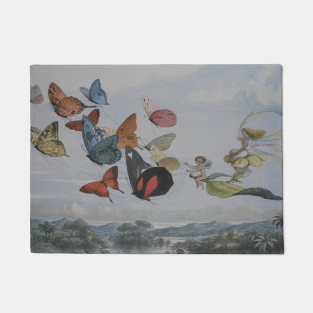 Butterfly und Fairy Queen Butterfys Fairies Fußmatte (Vorderseite)