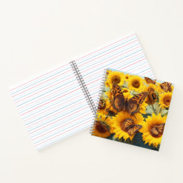 Butterfly und Su7nflower SpiralNotebook Notizbuch